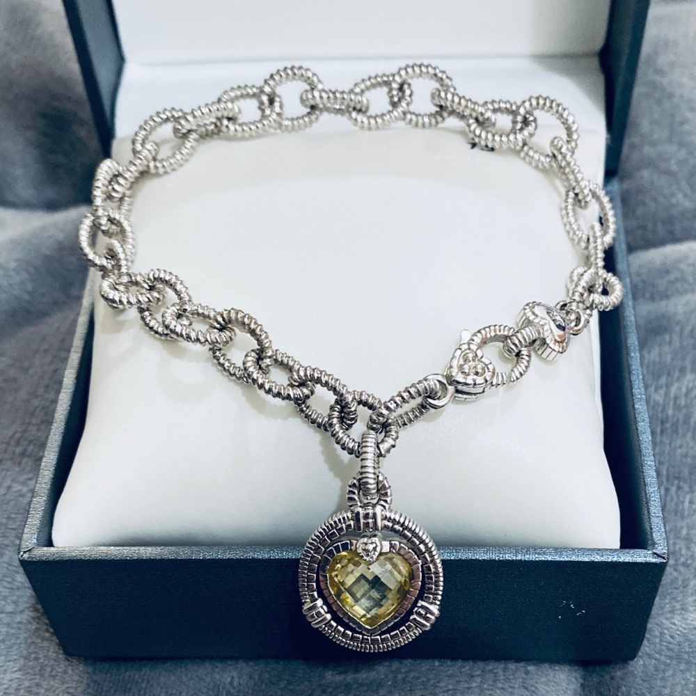 Judith Ripka Citrine Heart Bracelet